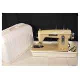 Signature Sewing Machine - Vintage Portable with Case (Beige)