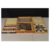 Router Bit Set in Wooden Case - Carbide Cutters, Assorted Bits & Star Cutter