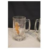 Schmidt Beer Mugs - Duck & Wildlife Scene Glasses (Set of 9)