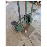 Green 2-Wheel Hand Truck Dolly with Steel Frame, Load Deck & Wheel Guards