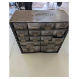 PowR Kraft 12-Drawer Metal Parts Organizer with Assorted Hardware