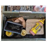 Steel 5-Drawer Tool Cabinet with Assorted Screws, Nails, Wire & Hardware