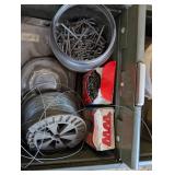 Steel 5-Drawer Tool Cabinet with Assorted Screws, Nails, Wire & Hardware