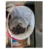 Steel 5-Drawer Tool Cabinet with Assorted Screws, Nails, Wire & Hardware