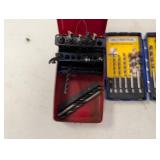 Drill Bit Sets - Multi-Material Bits in Green Toolbox & Red & Blue Cases