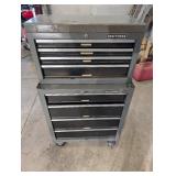 Craftsman Tool Chest Set - 2-Piece Rolling Cabinet with Lock, Gray