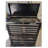 Craftsman 2-Piece Rolling Tool Chest Set on Wheels - Black Metal with Locks