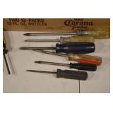 Craftsman Assorted Screwdrivers & Hand Tools in Cardboard Box