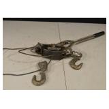 2-Ton Cable Puller Come-Along Hand Winch - Dual Hooks