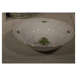 Holiday Hostess China Christmas Tree Pattern Dinnerware Set - Plates, Cups, Creamer, Sugar