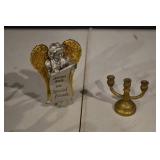 Assorted Vintage Metal Miniatures & Lighters - Heart Keepsake Tin, Angel Figurine, 2 Toy Cars