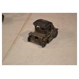 Assorted Vintage Metal Miniatures & Lighters - Heart Keepsake Tin, Angel Figurine, 2 Toy Cars