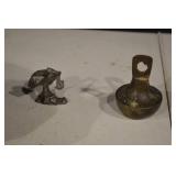 Assorted Vintage Metal Miniatures & Lighters - Heart Keepsake Tin, Angel Figurine, 2 Toy Cars