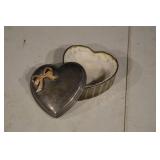 Assorted Vintage Metal Miniatures & Lighters - Heart Keepsake Tin, Angel Figurine, 2 Toy Cars