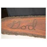 Rustic Live-Edge Wood Sign - God Bless Our Home - 5 ft 2 in long