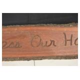 Rustic Live-Edge Wood Sign - God Bless Our Home - 5 ft 2 in long