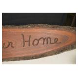 Rustic Live-Edge Wood Sign - God Bless Our Home - 5 ft 2 in long