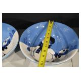 Northcrest Snowman Dinnerware Set - 2 Large Bowls, 4 Small Bowls, 4 Dessert Plates, 1 Serving Plate
