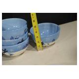 Northcrest Snowman Dinnerware Set - 2 Large Bowls, 4 Small Bowls, 4 Dessert Plates, 1 Serving Plate