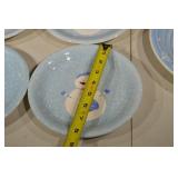 Northcrest Snowman Dinnerware Set - 2 Large Bowls, 4 Small Bowls, 4 Dessert Plates, 1 Serving Plate