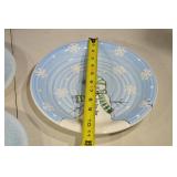 Northcrest Snowman Dinnerware Set - 2 Large Bowls, 4 Small Bowls, 4 Dessert Plates, 1 Serving Plate