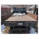 1984 Ford F-350 Diesel Flatbed Truck - Blue, Diamond Plate Bed