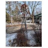 Windmill Garden Wind Turbine on Metal Stand - Decorative Yard Display