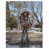 Windmill Garden Wind Turbine on Metal Stand - Decorative Yard Display