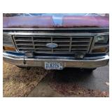 1984 Ford F-350 Diesel Flatbed Truck - Blue, Diamond Plate Bed