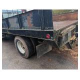 1984 Ford F-350 Diesel Flatbed Truck - Blue, Diamond Plate Bed