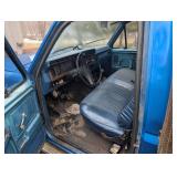 1984 Ford F-350 Diesel Flatbed Truck - Blue, Diamond Plate Bed