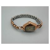 Hampden Vintage Gold-Tone Hex Case Wristwatch - Two-Tone Bracelet