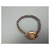 Hampden Vintage Gold-Tone Hex Case Wristwatch - Two-Tone Bracelet