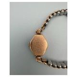 Hampden Vintage Gold-Tone Hex Case Wristwatch - Two-Tone Bracelet