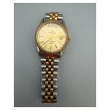 Waltham Day-Date Quartz Two-Tone Stainless Steel Watch - Gold Bezel
