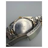 Waltham Day-Date Quartz Two-Tone Stainless Steel Watch - Gold Bezel