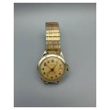 Cimier Vintage Wristwatch with Date - Gold-Tone Case & Two-Tone Expandable Band