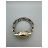 Cimier Vintage Wristwatch with Date - Gold-Tone Case & Two-Tone Expandable Band