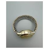 Cimier Vintage Wristwatch with Date - Gold-Tone Case & Two-Tone Expandable Band