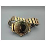 Cimier Vintage Wristwatch with Date - Gold-Tone Case & Two-Tone Expandable Band
