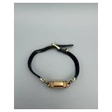 Bulova Vintage Gold-Tone Square Ladies Watch - Leather Band, Untested