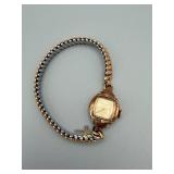 Bulova 14K Gold Filled Watch with Cross Pendant - Vintage Ladies Timepiece