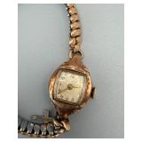 Bulova 14K Gold Filled Watch with Cross Pendant - Vintage Ladies Timepiece
