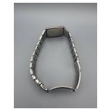 Seiko Rectangular Two-Tone Stainless Steel Wristwatch with Date Window