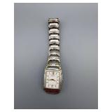 Seiko Rectangular Two-Tone Stainless Steel Wristwatch with Date Window