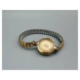 Vintage Gold-Tone Ladies Bracelet Wristwatch - Two-Tone Band, Untested