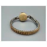Vintage Gold-Tone Ladies Bracelet Wristwatch - Two-Tone Band, Untested