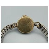 Vintage Gold-Tone Ladies Bracelet Wristwatch - Two-Tone Band, Untested