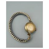 Vintage Gold-Tone Ladies Bracelet Wristwatch - Two-Tone Band, Untested