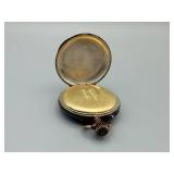 Antique Pocket Watch - 800 Silver Floral Engraved Case, White Dial - Untested